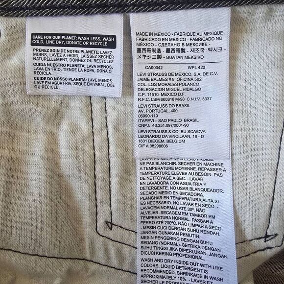 Levi Strauss Jeans 501 XX, Raw Denim w/ Lt. Brn. Overwash, NWOT, 46/34 - Picture 9 of 11